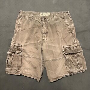 Vintage Baggy Skater Y2K Grunge Lee Dungaree Cargo‎ Shorts Men Size 34 Wide Leg